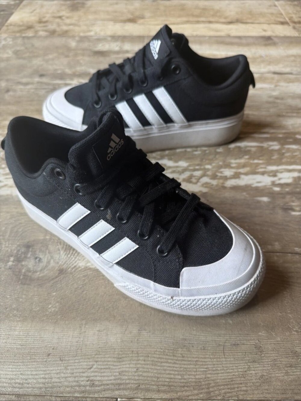adidas Bravada 2.0 Black White Lifestyle Platform Fashion Shoes Women's 6 - Picture 3 of 8